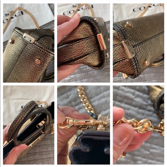Auth Rare Coach Metallic Swagger Crossbody Purse - Picture 8 of 8